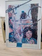 Litho "val van de muur", Antiek en Kunst, Ophalen of Verzenden