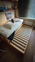 Uitschuifbaar 1/2 persoonsbed + matras, Huis en Inrichting, Slaapkamer | Bedden, Ophalen, Verstelbaar, 90 cm, Eenpersoons