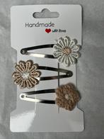 Creme taupe haarknipjes bloemen, Ophalen of Verzenden, Nieuw