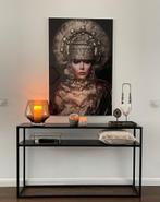 Sidetable zwart, Ophalen, 100 tot 150 cm, Zo goed als nieuw, 25 tot 50 cm