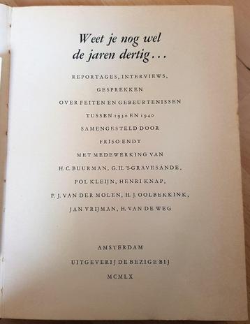 Weet je nog wel de jaren dertig - INCL GELUIDSFRAGMENTEN ! beschikbaar voor biedingen