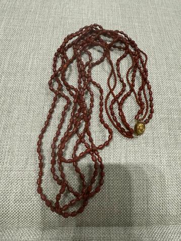 Vintage Rode Kralen Ketting beschikbaar voor biedingen