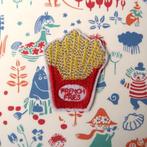 Franse Frietjes opstrijk plaatje patch badge applicatie, Hobby en Vrije tijd, Kledingapplicaties en Hotfix, Verzenden, Nieuw, Overige applicaties