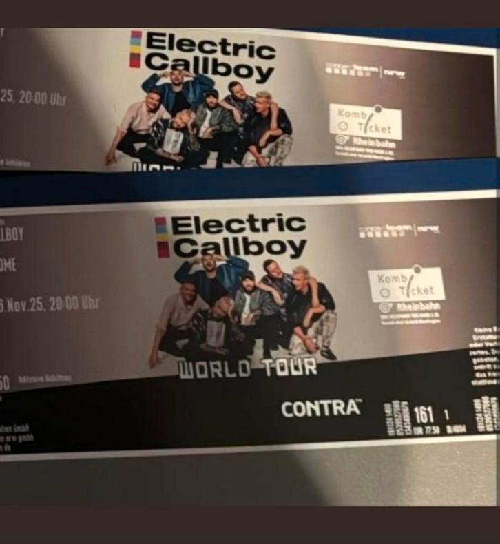 2 hardcopy tickets electric callboy Düsseldorf 16.11.25, Tickets en Kaartjes, Concerten | Pop, Twee personen