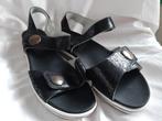 Zwarte Hush Puppies sandalen mt 42 ZGAN, Zwart, Zo goed als nieuw, Hush Puppies, Sandalen of Muiltjes