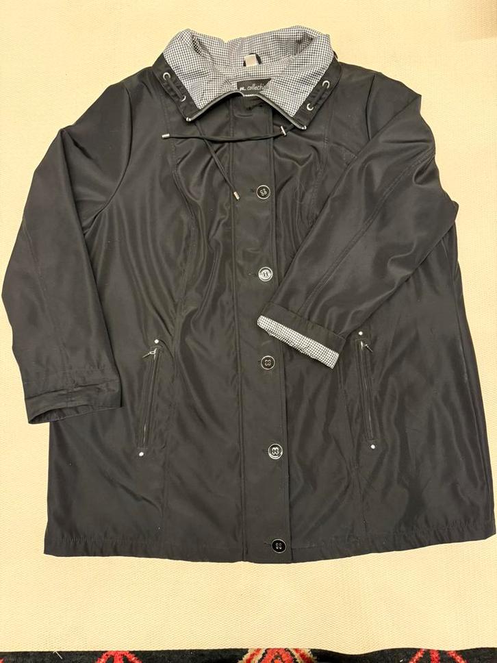 mooie damesjas M-Collection maat 54, Kleding | Dames, Grote Maten, Gedragen, Jas of Mantel, Zwart, Ophalen of Verzenden