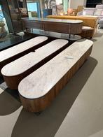 tv dressoir Japandi 240cm bruin mango marmer top!, Huis en Inrichting, Kasten | Dressoirs, Ophalen, Japandi, Gebruikt, 150 tot 200 cm