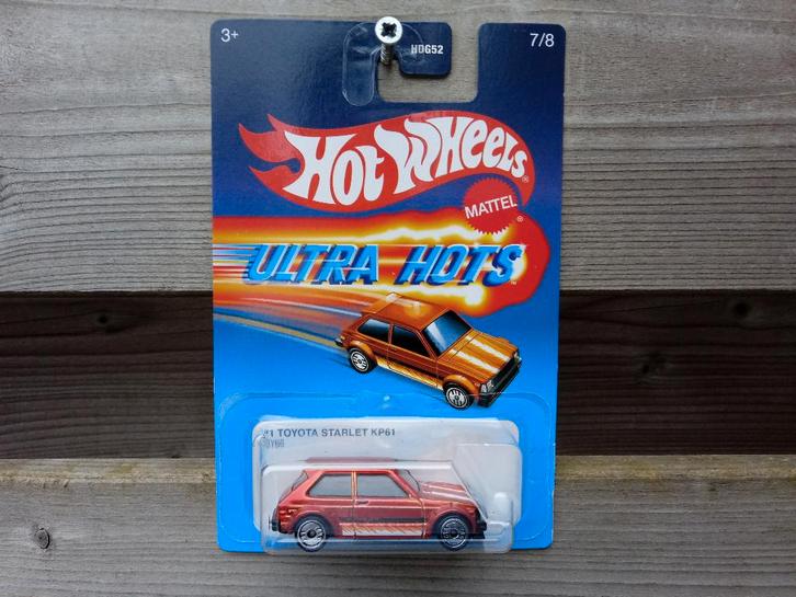 Toyota Starlet KP61 '81 Hotwheels Ultra Hots, Hobby en Vrije tijd, Modelauto's | Overige schalen, Nieuw, Auto, Ophalen