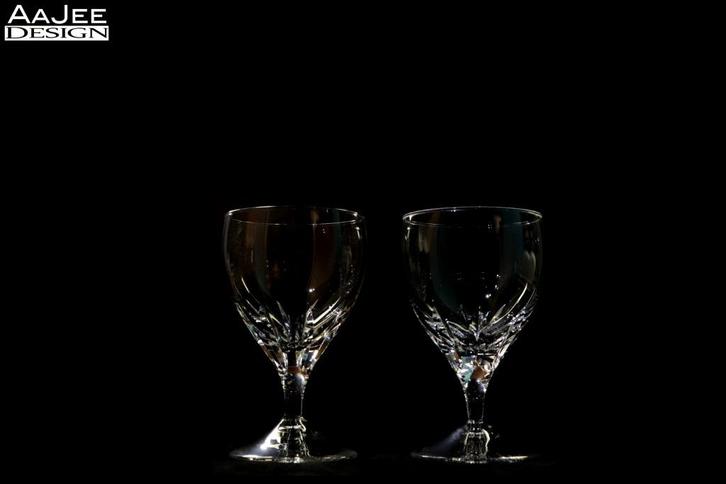 2 Royal Leerdam – Port- sherryglas – Sylvia – Slijpsel Venus, Antiek en Kunst, Antiek | Glas en Kristal, Ophalen of Verzenden