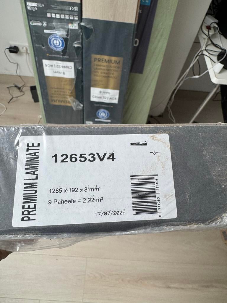 Laminaat Nouvelle Toupe Eiken - Nieuw! 3 pakken 6m2, Ophalen, Nieuw, Minder dan 5 m², 10 tot 30 cm