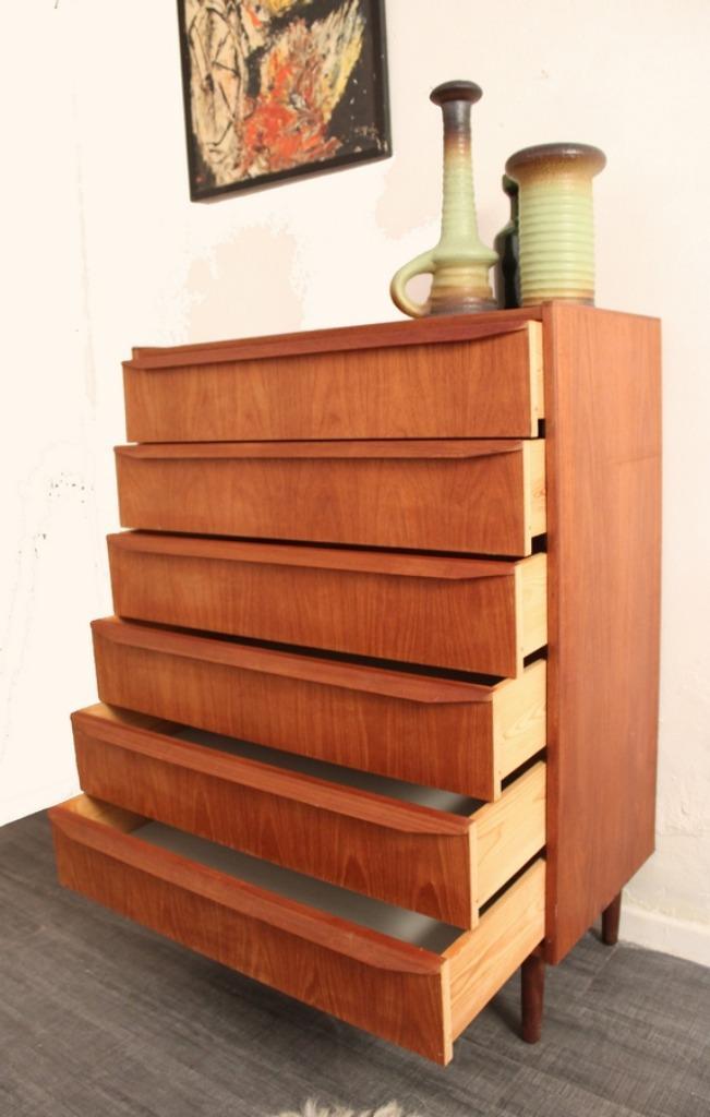 Vintage Deense jaren 60 XXL ladekast mid century design, Huis en Inrichting, Kasten | Ladekasten, Gebruikt, 5 laden of meer, Ophalen of Verzenden