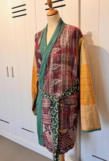 vintage India KANTHA KIMONO 2-zijdig • japanese boro stiches beschikbaar voor biedingen