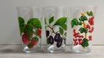 Vintage Fruitglazen Set - Jaren 70, Huis en Inrichting, Glas of Glazen, Gebruikt, Ophalen of Verzenden, Glas