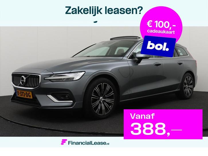 Volvo V60 2.0 MHEV 164 PK Aut Inscription Pano-Dak Trekhaak, Auto's, Volvo, Bedrijf, Lease, Financial lease, V60, ABS, Achteruitrijcamera