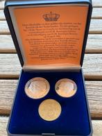 NL rijksdaalder + gulden dubbelportret + legpenning 1980, Ophalen of Verzenden, Overige landen