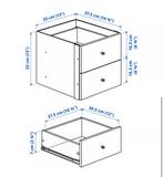 Ikea kallax lades wit, Ophalen, Nieuw, Minder dan 45 cm, Minder dan 55 cm