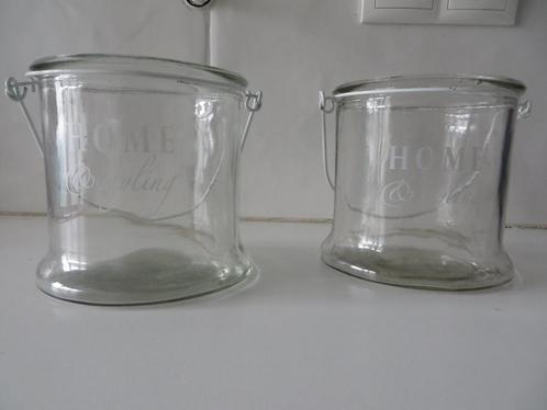 2 windlichten /waxinelichthouders, NIEUW, Huis en Inrichting, Woonaccessoires | Kandelaars en Kaarsen, Nieuw, Kandelaar, Minder dan 25 cm