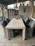 Mooie tuinset met 4 tuinstoelen, Tuin en Terras, Tuinsets en Loungesets, Ophalen of Verzenden, Zo goed als nieuw, Teakhout
