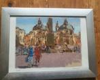 Zeefdruk Rome Piazza del Popolo gesigneerd Rob Honingh, Antiek en Kunst, Kunst | Litho's en Zeefdrukken, Ophalen