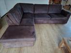 Hoekbank bruin stof - GRATIS AFHALEN, Ophalen, Gebruikt, Stof