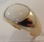 Nieuwe gouden HEREN (pink)ring met witte Opaal, Sieraden, Tassen en Uiterlijk, Ringen, 18 tot 19, Verzenden, Wit, Heer