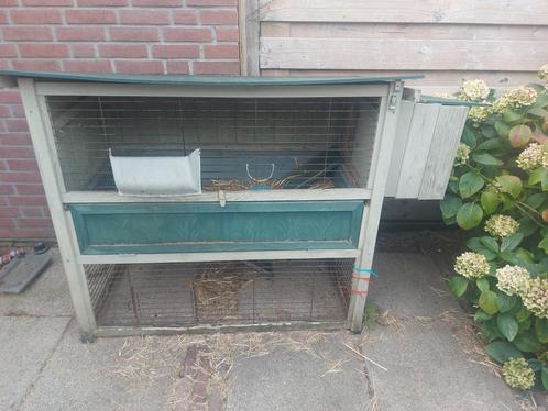 Konijnenhok gratis, Dieren en Toebehoren, Knaagdieren en Konijnen | Hokken en Kooien, Gebruikt, Hok, 90 cm of meer, 110 cm of meer