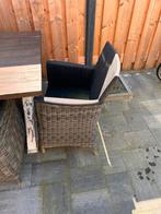 Houten tafel, stoelen & bankje, Tuin en Terras, Gebruikt, Ophalen