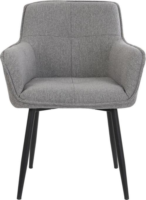 Luxe Designer Eetkamerstoel Emily Grijs 60x60x87 cm, Huis en Inrichting, Stoelen, Nieuw, Twee, Metaal, Overige kleuren, Ophalen of Verzenden