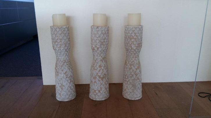 3 Decoratieve kandelaars van P T M D Collection!, Huis en Inrichting, Woonaccessoires | Kandelaars en Kaarsen, Zo goed als nieuw