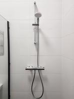Douchewand zwart glas+complete Gröhe doucheset+thermostaat, Ophalen, Zo goed als nieuw, Glas, Douche