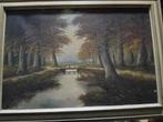 Schilderij op linnen., Antiek en Kunst, Ophalen of Verzenden