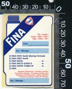 Sticker: Fina - Onderhoudssticker, Ophalen of Verzenden, Zo goed als nieuw, Auto of Motor