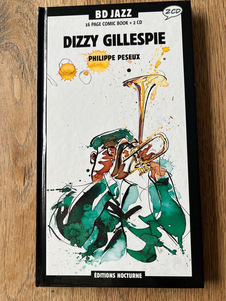 Dizzy Gillespie - BD Jazz - Stripboek + 2 CD's, Cd's en Dvd's, Cd's | Jazz en Blues, Zo goed als nieuw, Jazz, 1940 tot 1960, Boxset