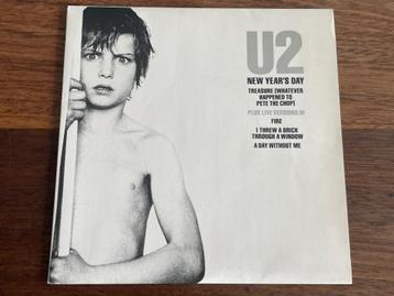 Dubbel Vinyl Single U2 New Years Day / Treasure + 2Live ZGAN beschikbaar voor biedingen