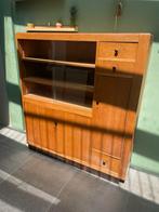 Vintage wandkast / vitrine, mid century, Ophalen, Mid century / pastoe stijl, 25 tot 50 cm, Met deur(en)