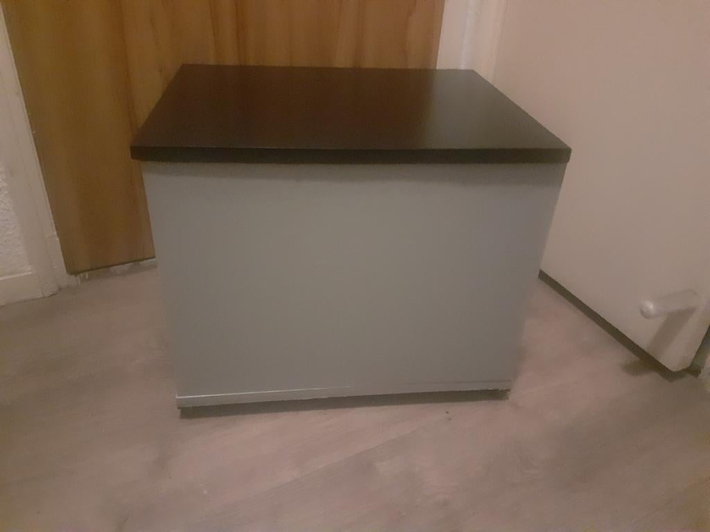 Speelgoedkist op wieltjes., Huis en Inrichting, Woonaccessoires | Kisten, Ophalen, Zo goed als nieuw, Overige houtsoorten