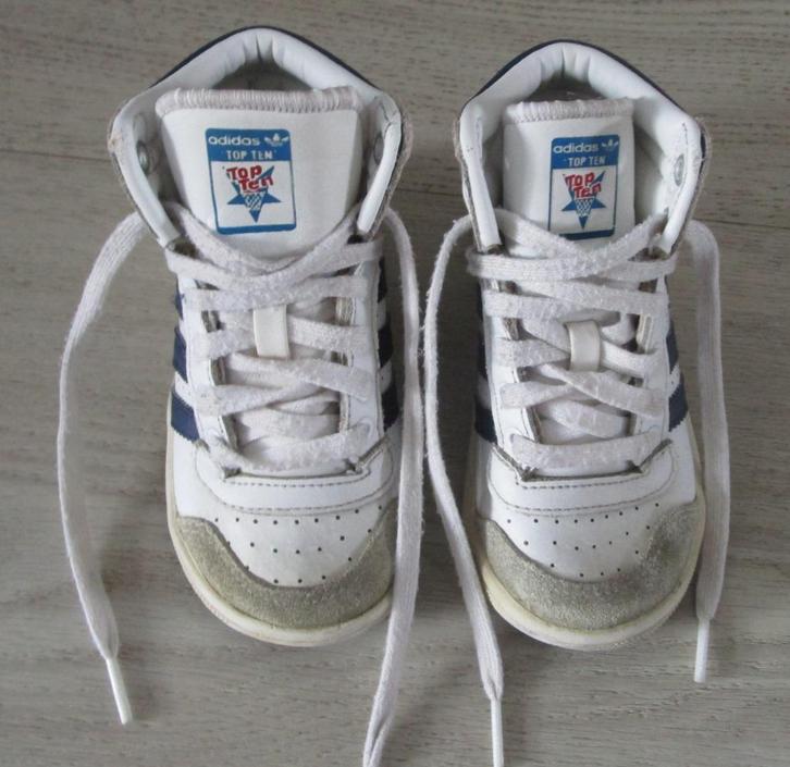 Adidas Top Ten – Kinder Sneakers, Wit/Blauw/Rood, Maat EU 22, Kinderen en Baby's, Kinderkleding | Schoenen en Sokken, Gebruikt