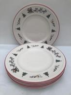 6 Wedgwood Windsor  ontbijt/dessert bordjes - Kerst zgan, Ophalen of Verzenden, Zo goed als nieuw, Bord(en), Wedgwood