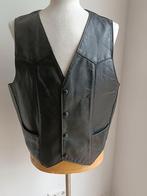 Leer gilet, Kleding | Heren, Maat 52/54 (L), Zwart, Ophalen of Verzenden, Zo goed als nieuw