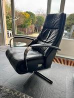 Luxe Prominent Relaxstoel verstelbaar - zwart leer, Ophalen, Minder dan 75 cm, Leer, Zo goed als nieuw