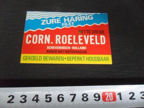 sticker Scheveningen  CORN. ROELEVELD Zure Haring filet, Verzamelen, Stickers, Zo goed als nieuw, Bedrijf of Vereniging, Ophalen