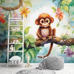 Fotobehang / Behang - Kinderkamer - Aapje in de Wildernis, Fotobehangkoning.nl, Bruin, Verzenden, Hoogeveen