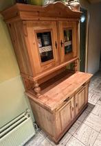 Oud grenen houten buffetkast klassiek massief hout vintage, Ophalen, Gebruikt, 100 tot 150 cm, Landelijk