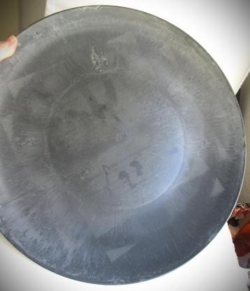 Schaal~Kaarsenschaal~Onderbord 40 cm~Metallic zilver kleur beschikbaar voor biedingen