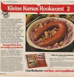Retro reclame 1976 Unox rookworst rode kool recept, Verzenden, Overige typen
