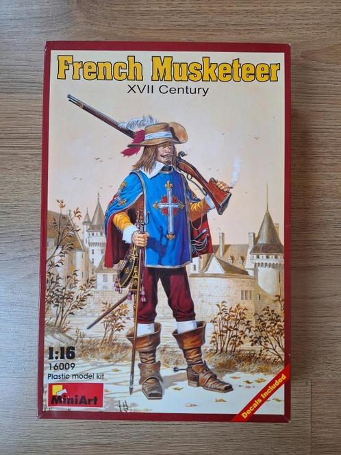 1:16 1/16 MiniArt French Musketeer XVII Century, Hobby en Vrije tijd, Modelbouw | Figuren en Diorama's, Zo goed als nieuw, Figuur of Figuren