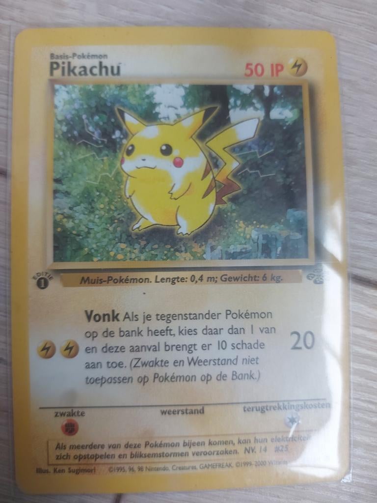 Pikachu jungle first edition 1995/1999, Ophalen of Verzenden