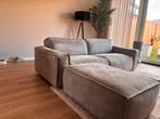 Licht Grijze Brooklyn UMIX Bank met Hocker, Huis en Inrichting, Ophalen, Gebruikt, 100 tot 125 cm, Tweepersoons
