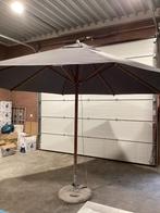 Houten MDT-TEX  parasols Klassiek en essentieel rond 380 cm., Tuin en Terras, Ophalen, Gebruikt, Waterdicht, Stokparasol
