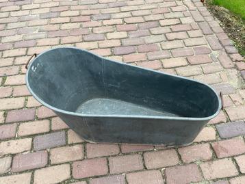 Brocante oude zinken kinderbadje  beschikbaar voor biedingen